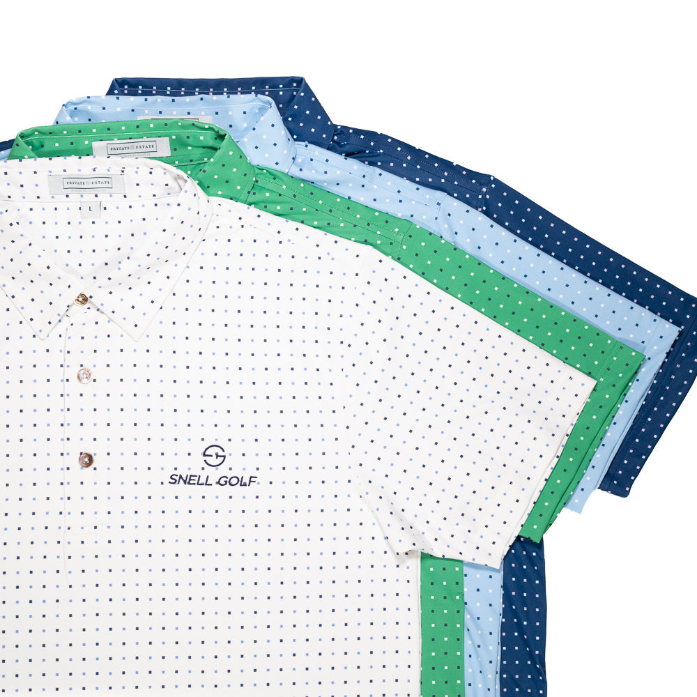 CHARLESTON NAVY ■ チャールストン(ネイビー)★ PRIVATE ESTATE x Snell コラボポロシャツ