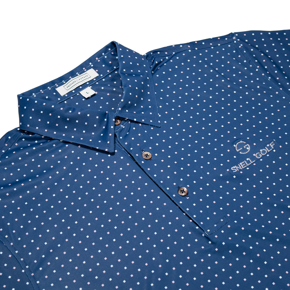 CHARLESTON NAVY ■ チャールストン(ネイビー)★ PRIVATE ESTATE x Snell コラボポロシャツ