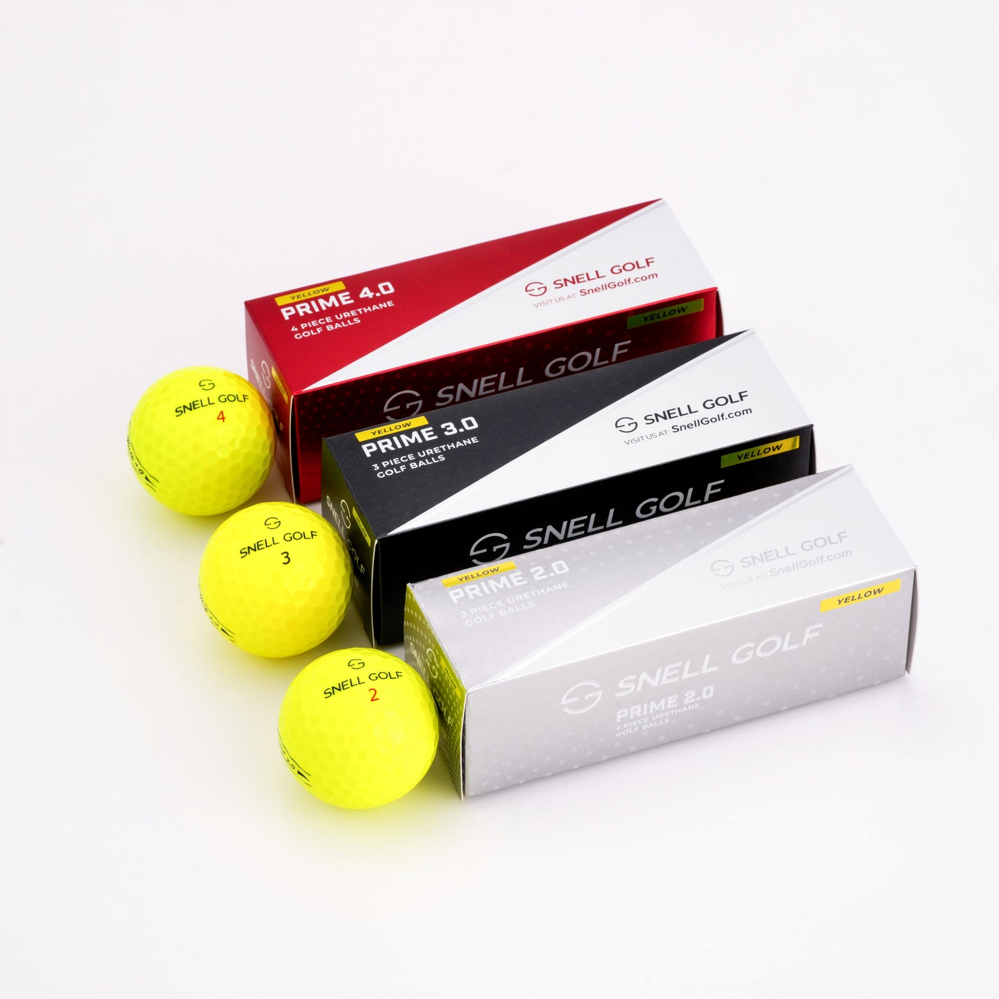 Snell Golf テスティングパック PRIME 2.0/3.0/4.0(黄)各1スリーブ