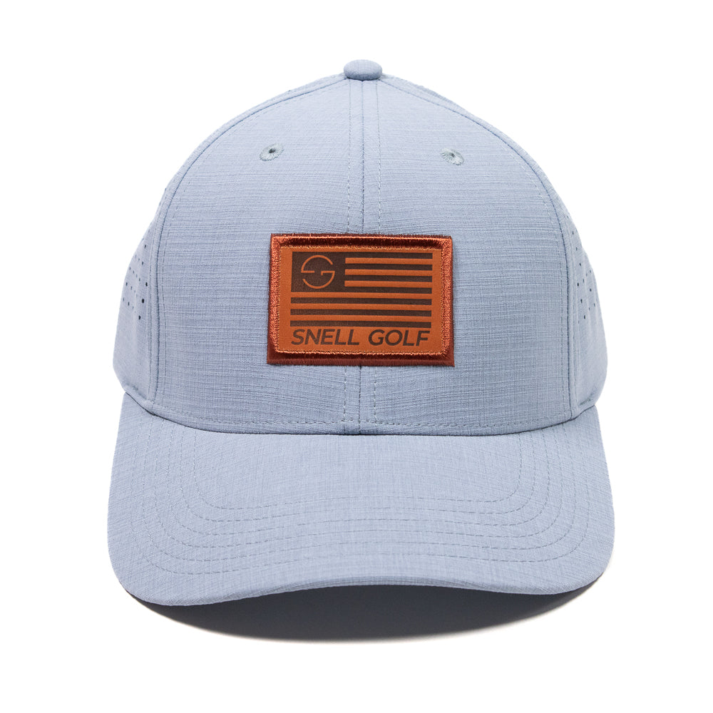 SNELLエンボスレザーモデル ★ Ultra-Lite Mesh Cap - Cool Blue ■ ウルトラライト・メッシュキャップ(クールブルー)★ FENIX XCELL x Snell コラボ