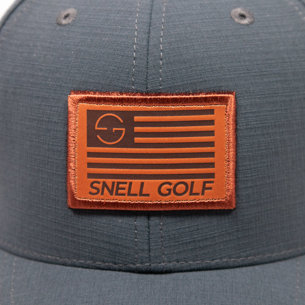 SNELLエンボスレザーモデル ★ Ultra-Lite Mesh Cap - Graphite ■ ウルトラライト・メッシュキャップ(グラファイト)★ FENIX XCELL x Snell コラボ