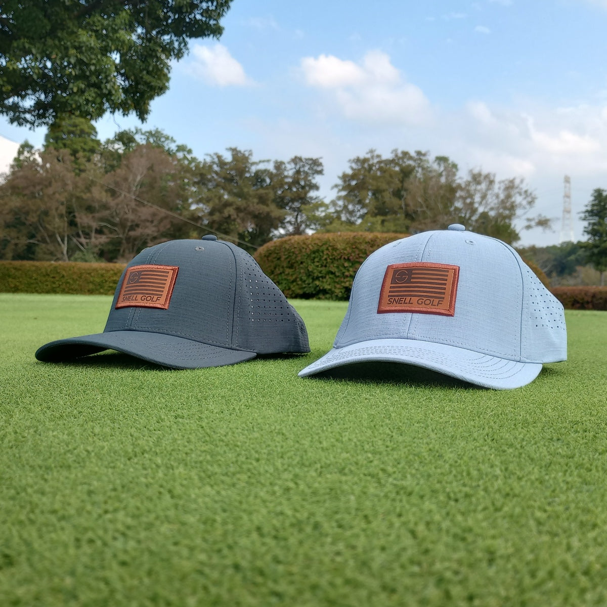 SNELLエンボスレザーモデル ★ Ultra-Lite Mesh Cap - Cool Blue ■ ウルトラライト・メッシュキャップ(クールブルー)★ FENIX XCELL x Snell コラボ
