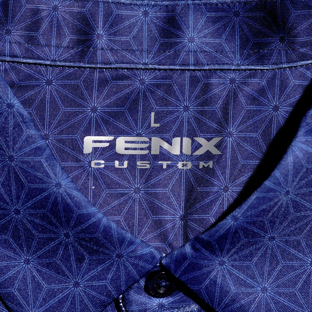 ASANOHA NAVY ■ アサノハ（ネイビー）★FENIX XCELL ポロシャツ